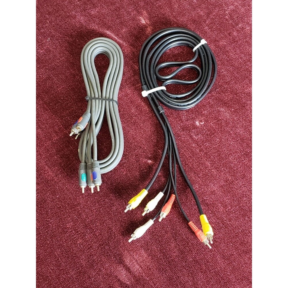 Audio Video RCA AV Cable 6.5 ft. Red Blue Green Triple Male- Male & Reg. RCA'S..